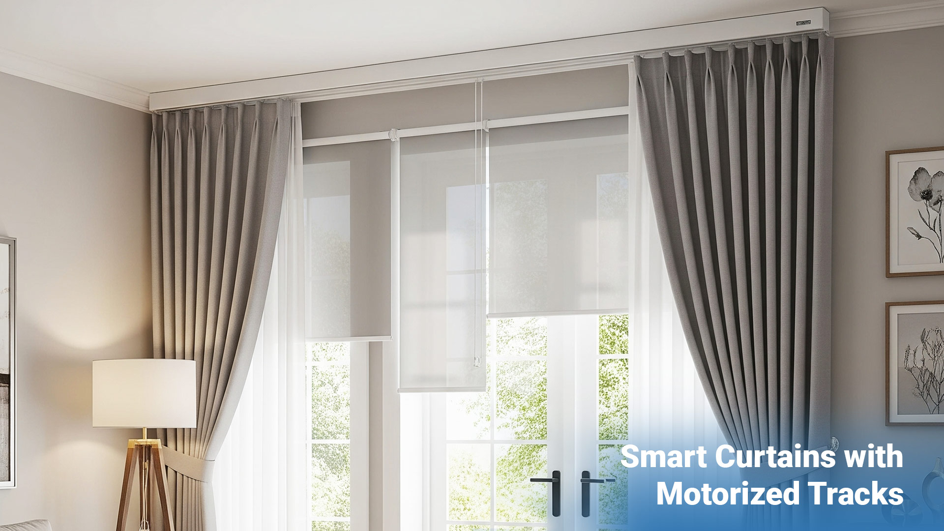 10. Smart Curtains with Motorized Tracks