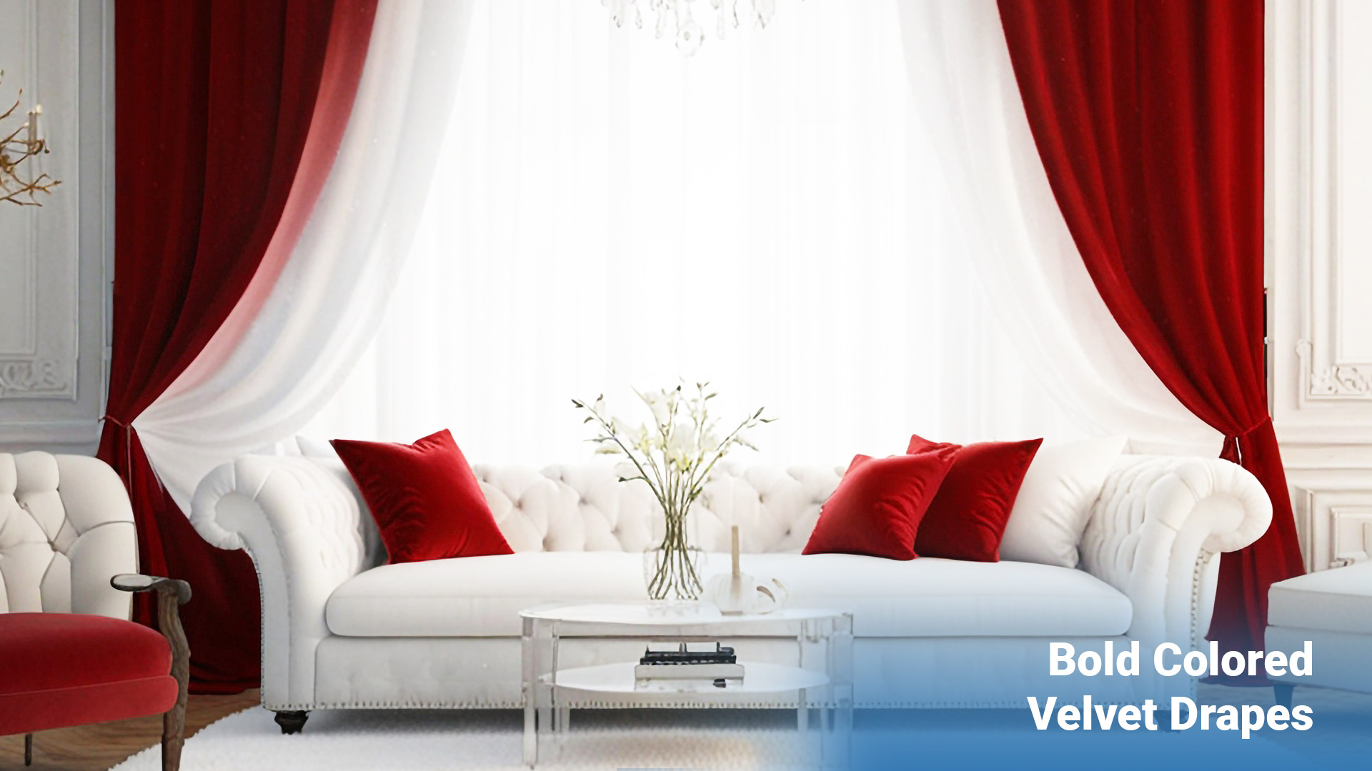 2. Bold Colored Velvet Drapes